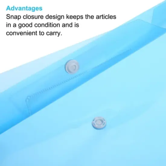 Unique Bargains A4 Plastic File Folder Envelopes Folder with Snap Closure 20 Pcs image {3}
