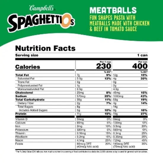 SpaghettiOs Super Mario Bros Canned Pasta with Meatballs- 15.6oz image {5}