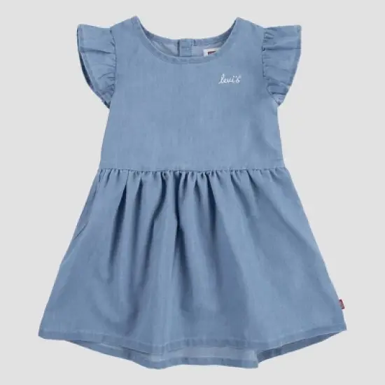 Levi's&reg; Toddler Girls' Flutter Sleeve Summerwind Denim Dress - Blue image {4}