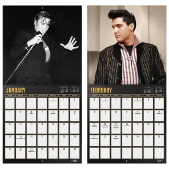 Trends International 2026 Elvis Presley 12"x12" Wall Calendar image {5}