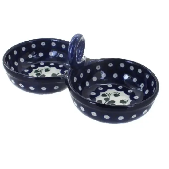 Blue Rose Polish Pottery 942 Ceramika Artystyczna Divided Seasoning Cellar image {1}