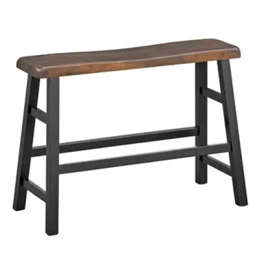 4pc Galena Counter Height Dining Set Walnut/Black - Buylateral image {5}