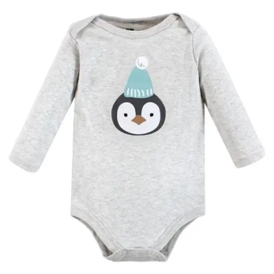 Hudson Baby Unisex Baby Cotton Long-Sleeve Bodysuits, Chill Out Penguin image {5}