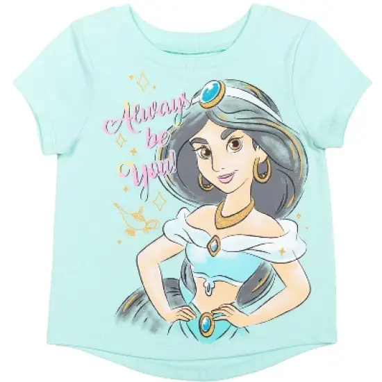 Disney Belle Princess Ariel Jasmine Graphic T-Shirt Mesh Skirt Leggings and 3 Piece Outfit Set Jasmine, Belle, Ariel  image {4}