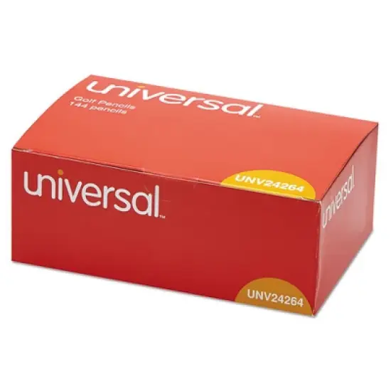 Universal Golf and Pew Pencil, HB (#2), Black Lead, Yellow Barrel, 144/Box image {3}