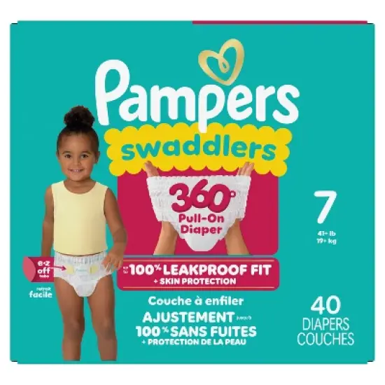 Pampers Swaddlers 360 Disposable Diapers Super - Size 7 - 40ct image {11}