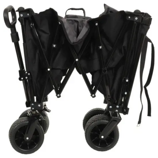 SKRAN Long Foldable Beach Wagon Cart with Extended Tailgate & All-Terrain Beach Wheels 480lbs Weight Capacity for Beach Grocery Camping Shopping image {5}