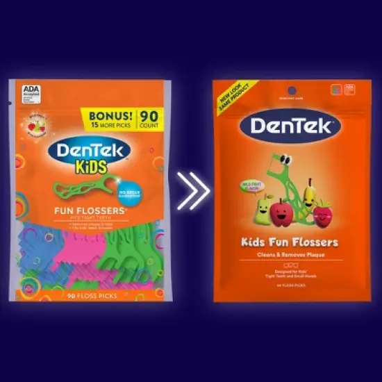 DenTek Kids' Fun Flossers Floss Picks - Wild Fruit - 90ct image {1}