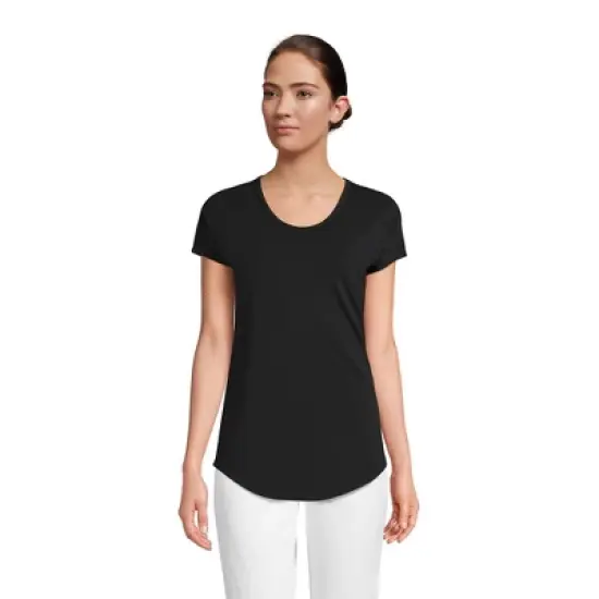 Lands' End Women's Short Sleeve Lightweight Uneck Tshirt image {4}