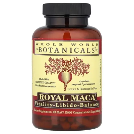 Whole World Botanicals - Royal Maca Vitality - Libido, Balance 180 Gel Caps image {4}