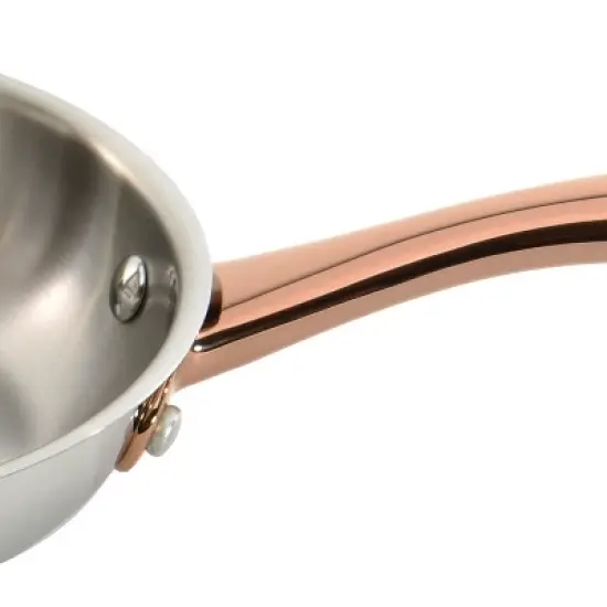 BergHOFF Ouro Gold 11Pc 18/10 Stainless Steel Cookware Set, Rose Gold Handles, Metal Lids image {2}