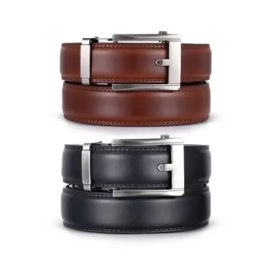 Men's Lavish Ore Leather 2 Pack Ratchet Belt image {1}