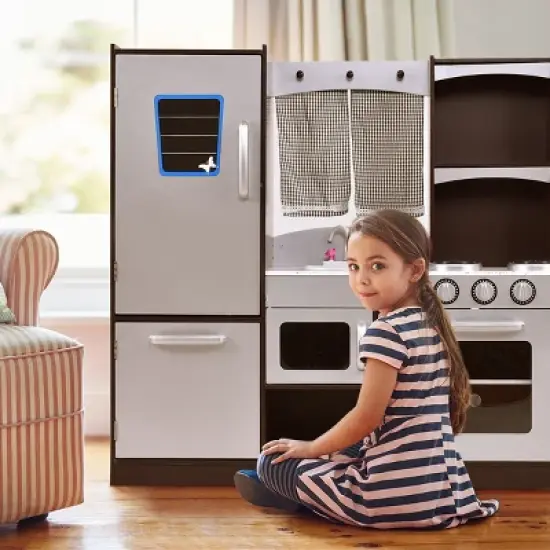 Costway Kids Cooking Pretend Play Toy Children Playset Wooden Kitchen Set Gift image {2}