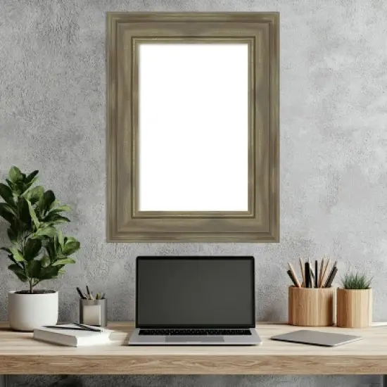 Amanti Art Alexandria Greywash Framed Dry Erase Magnetic Board image {6}