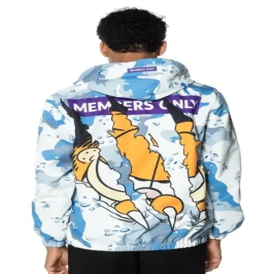 Members Only Men's Garfield Windbreaker Jacket - Blue image {2}