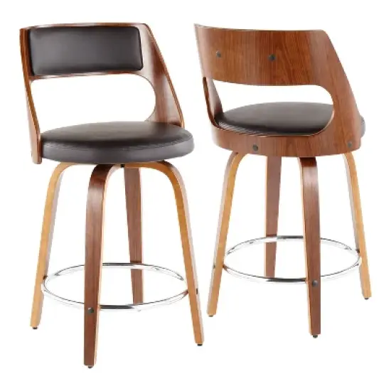 Set of 2 Cecina Upholstered Counter Height Barstools - Lumisource image {1}