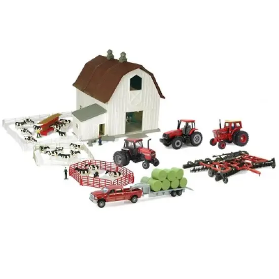 ERTL 1/64 Dairy Farm Play Set with Case IH Die-cast Equipment 12279-Bundle image {1}
