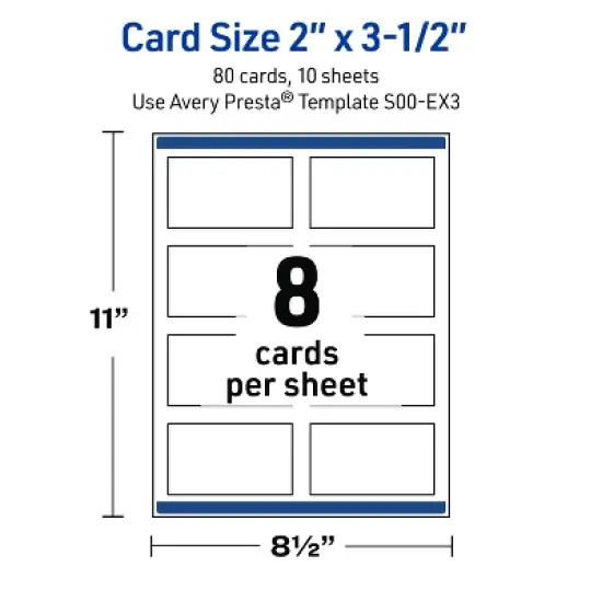 Avery Rectangle Business Cards, Gold Lace Trim Pattern, 2" x 3.5" image {4}