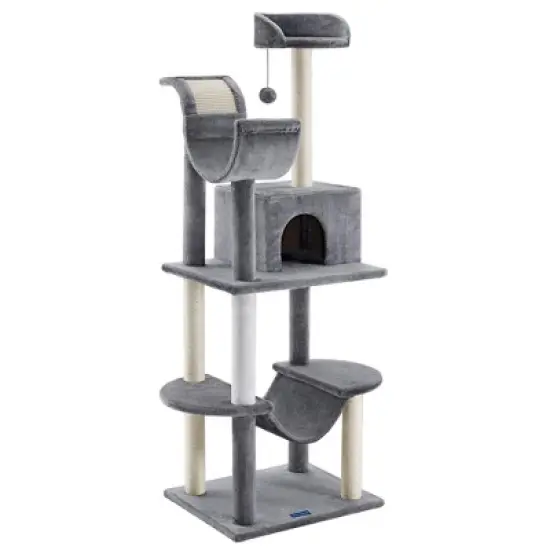 Sam's Pets Submarine 60" Gray Hard Box Cat Tree image {2}