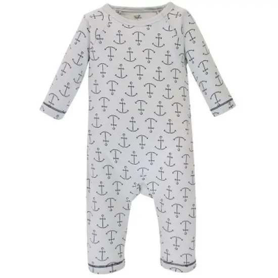 Touched by Nature Baby Organic Cotton Coveralls 3pk, Blue Whale image {1}