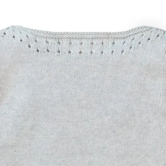 Hope & Henry Girls' Organic Cotton Pointelle Detail Sweater, Infant image {2}