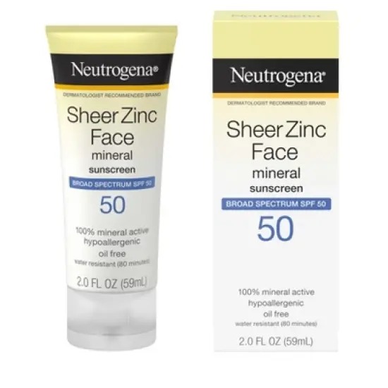 Neutrogena Sheer Zinc Sunscreen Face Lotion - SPF 50 - 2 fl oz image {1}