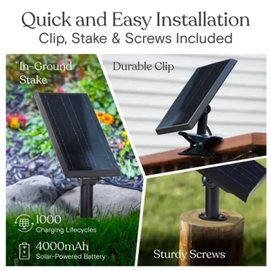 Brightech 15-Bulb LED Ambience Pro Solar 4W 48ft 3000K S14 Outdoor String Lights Clear Bulb Black Wire image {3}