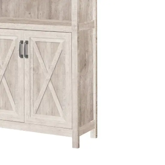 Saint Birch Honduras 2-door Bookcase, Washed Gray image {2}