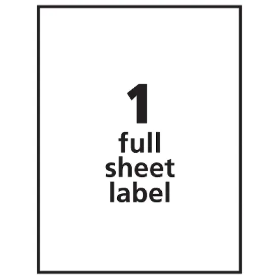 Avery Removable Multi-Use Labels 8 1/2 x 11 White 25/Pack 6465 image {6}