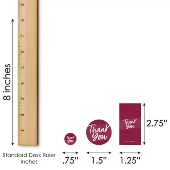 Big Dot of Happiness Burgundy Elegantly Simple - Guest Party Favors Candy Favor Sticker Kit - 304 Pieces image {5}