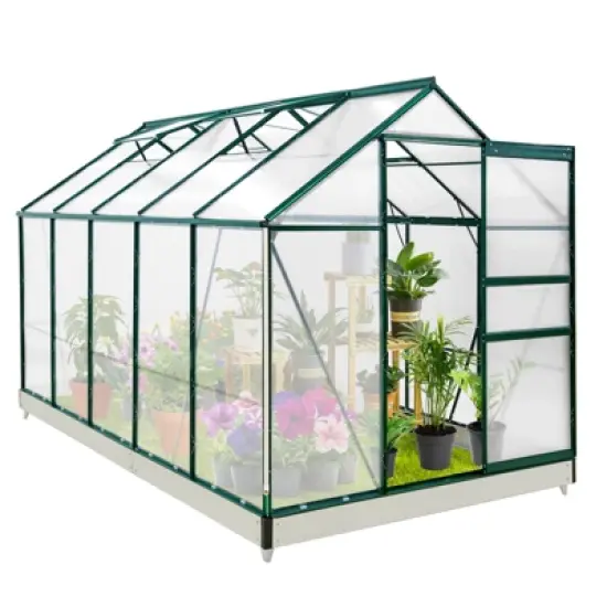 EAGLE PEAK Polycarbonate Aluminum Green House for Backyard Garden image {10}