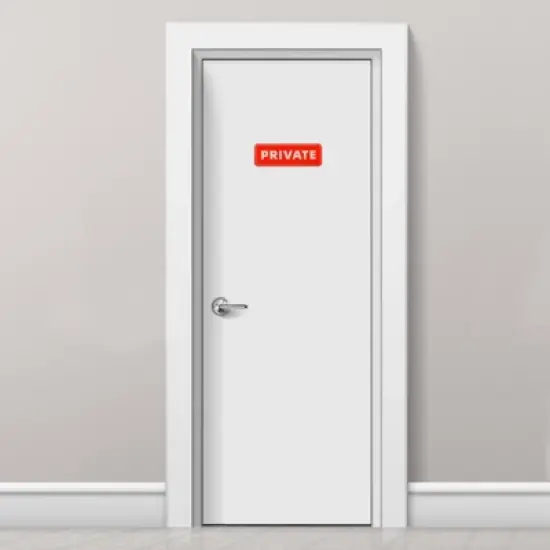 Unique Bargains Acrylic Self-Adhesive Decor Home Business Private Sign image {3}