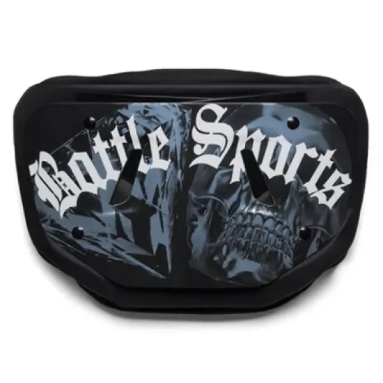 Battle Sports  Adult Backplate "Chrome Skulls" - Black/White image {2}
