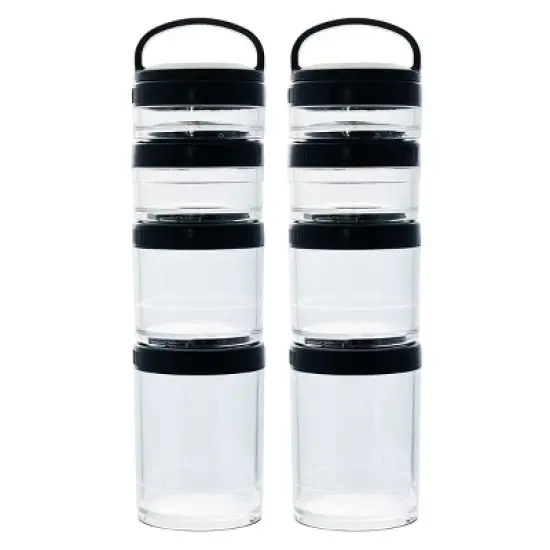 Link Portable Stackable Food Leak Proof Storage Containers Great For Snacks, Formula, Powders Portion Control  Airtight - 2 Set Bundle image {6}