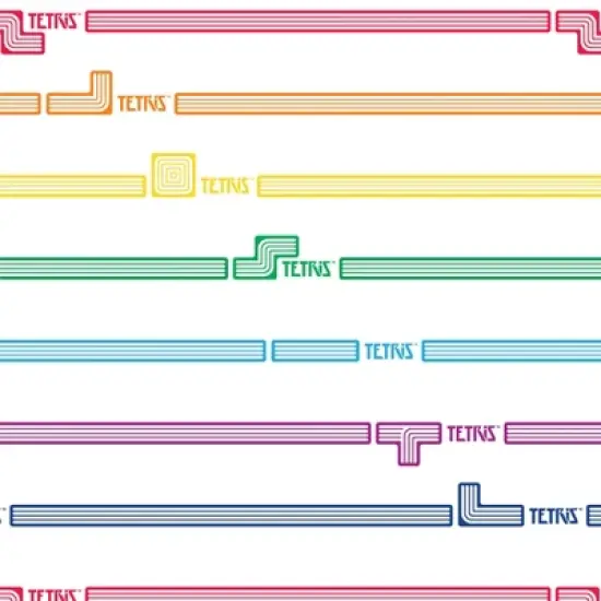 Tetris for Kanga Care Serene Swaddles - Premium Viscose from Bamboo Muslin Reversible Swaddle Blankets (2pk) : Tetrimino Block Party Multi-color image {2}