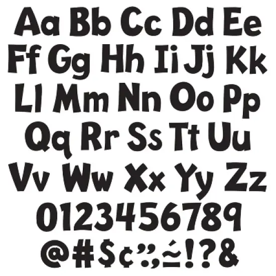 TREND Black 4-Inch Playful Uppercase/Lowercase Combo Pack (EN/SP) Ready Letters&reg; image {2}
