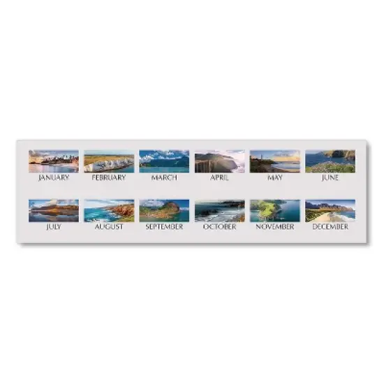 Recycled Earthscapes Desk Pad Calendar, Seascapes Photography, 22 x 17, Black Binding/Corners,12-Month (Jan to Dec): 2026 image {2}