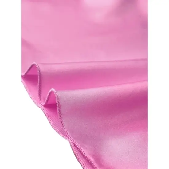 cheibear Womens Satin Sleep Dress Pajama Silky Cami Strap Nightgown Lounge Pajama image {4}