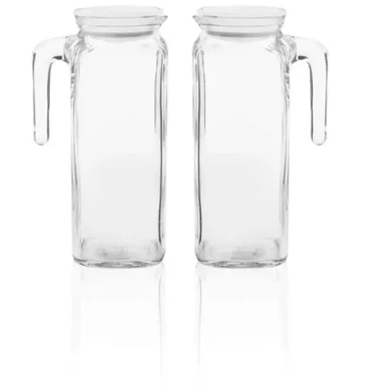 Bormioli Rocco Frigoverre Classic Jug 33.75 oz - with White Lid - Set of 2 image {6}