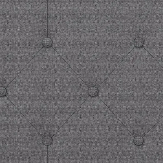 Full/Queen Provence Upholstered Arch Adjustable Tufted Headboard with Frame Glacier Gray Fabric - Hillsdale Furniture image {8}