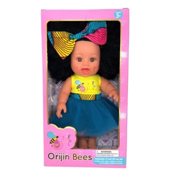 Orijin Bees Dream Love 12" Baby Bee Doll - Black Hair with Brown Eyes image {4}