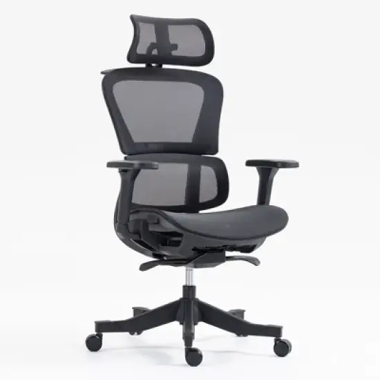 Grungis Mesh 360&deg; Swivel Office Chair on Wheels,Modern Gaming Chair with High Back and Adjustable Height and 3 Angles,Computer Chair for Office image {1}