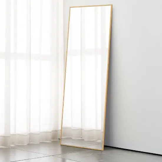 Kohana 64" x 21" Aluminum Alloy Framed Full Length Mirror Wall Mounted Leaning against the Wall for Bedroom - The Pop Home image {14}