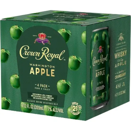 Crown Royal Washington Apple Whisky Cocktail - 4pk/355ml Cans image {4}