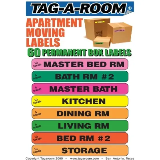 UBMOVE Moving Kit #1, includes 10 each Small/Medium/Large Moving Boxes with Room Labels image {3}
