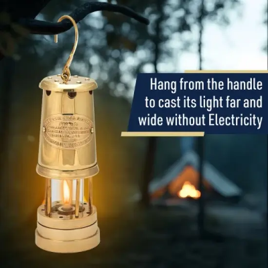 Kings County Tools 8.5in Brass Miners Oil Lamp image {3}