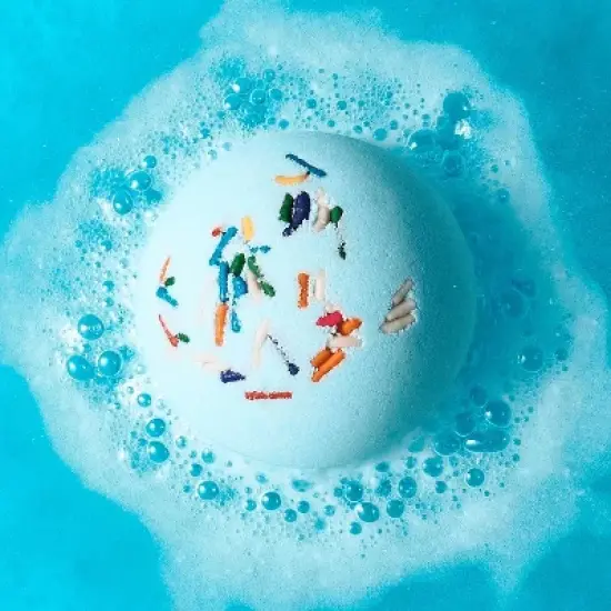 Da Bomb Bath Fizzers Cake Blue Confetti Bath Bomb - 3.5oz image {3}