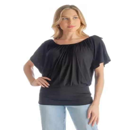 Women's Top with Short Sleeves and Cut-Out Shoulders image {6}