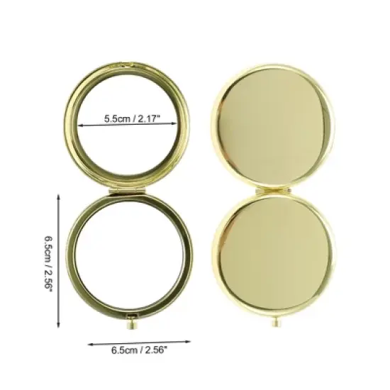 Unique Bargains Simple Small Circle Makeup Mirror 1 Pc image {1}