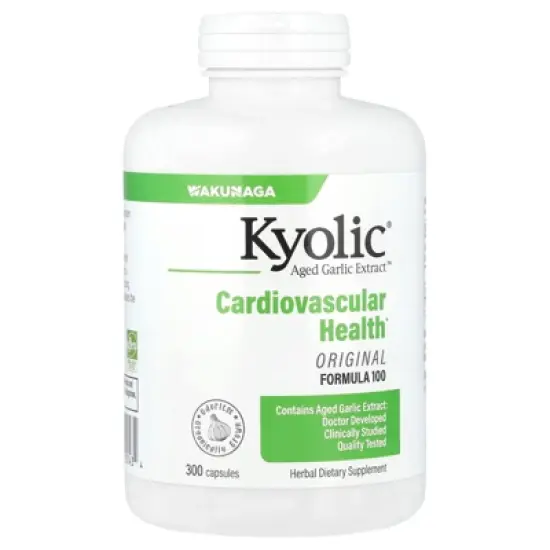 Kyolic Aged Garlic Extract&trade;, Cardiovascular Health, Original Formula 100, 300 Capsules (300 mg per Capsule) image {4}